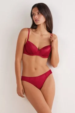 Balkonetki|Z Fiszbinami>Intimissimi Jedwabny biustonosz balkonetka Sofia - 1473 - czerwony