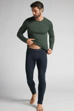 Spodnie|Kolekcja Termiczna Z Kaszmirem>Intimissimi Kalesony z Modalu i Kaszmiru niebieski - 800 - blu notte
