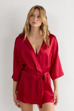 Szlafroki / Kimona|Jedwab>Intimissimi Kimono z jedwabiu czerwony - 1473 - czerwony