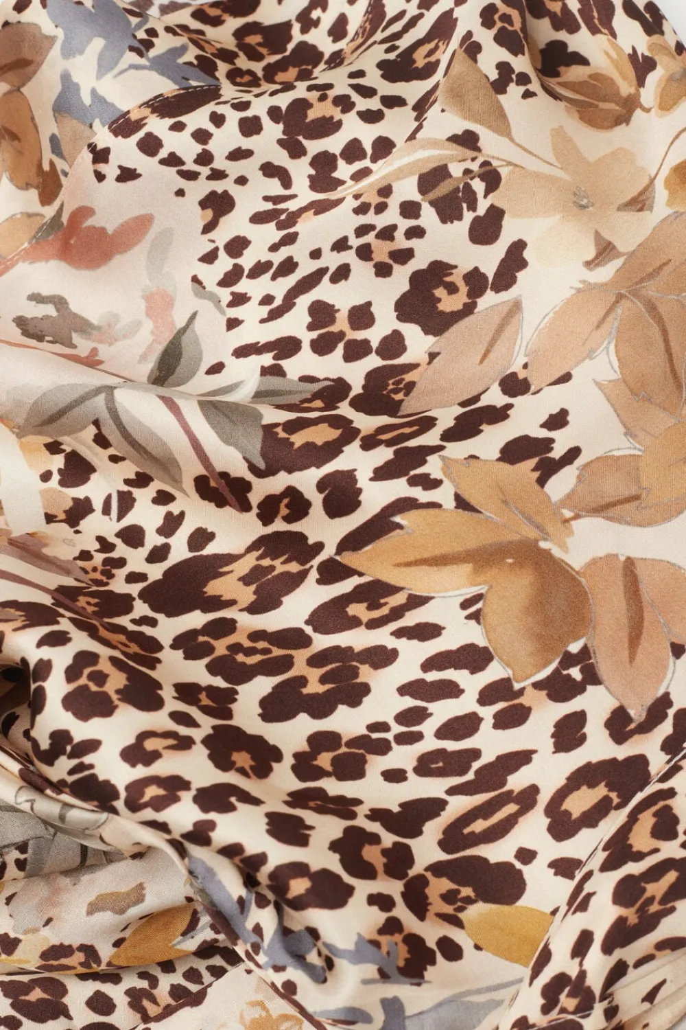 Szlafroki / Kimona>Intimissimi Kimono z Satyny Wiskozowej Animalier Simply Iconic z nadrukiem - 071k - stampa animalier/fiori