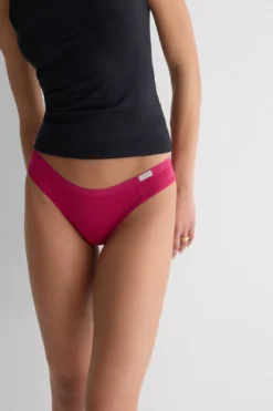 Figi|Bawełna>Intimissimi Klasyczne Figi Damskie Bawełniane różowy - 110k - cherry pink