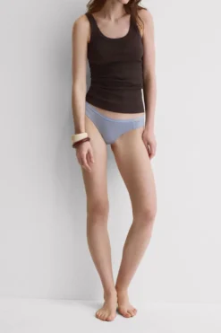Figi|Bawełna>Intimissimi Klasyczne Figi Damskie Bawełniane jasnoniebieski - 064k - breeze blue