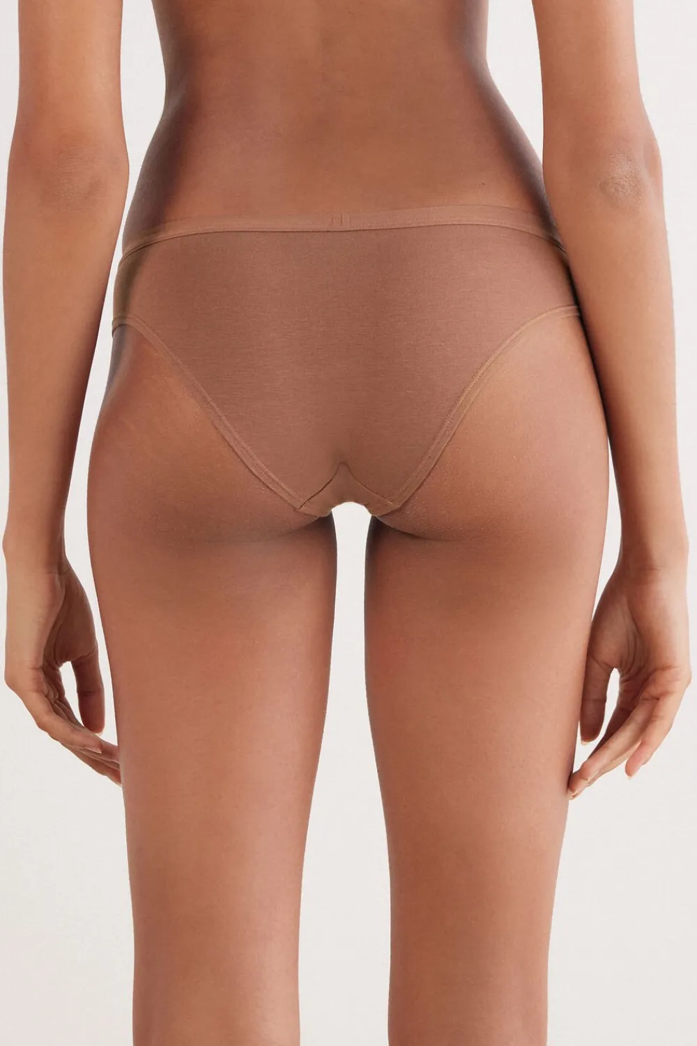 Figi|Bawełna>Intimissimi Klasyczne Figi Damskie Bawełniane naturalny - 502i - caramel