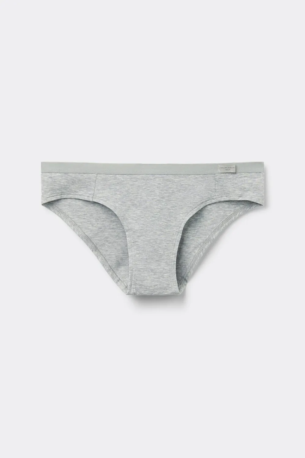 Figi|Bawełna>Intimissimi Klasyczne Figi Damskie Bawełniane szary - 031 - grigio melange chiaro