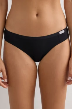 Figi>Intimissimi Klasyczne Figi Damskie Bawełniane czarny - 019 - czarny