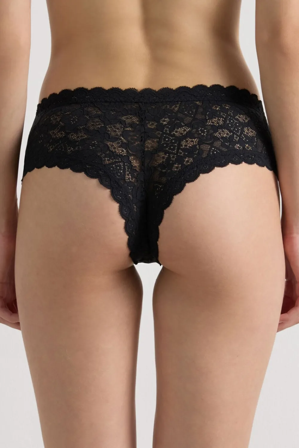 Bokserki|Koronka>Intimissimi Koronkowe Figi Brazylijskie Culotte czarny - 019 - czarny