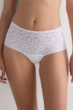 Bokserki|Koronka>Intimissimi Koronkowe Figi Culotte biały - 001 - biały