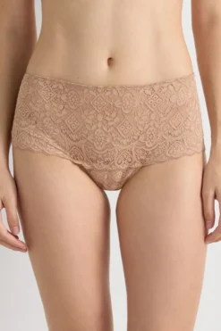 Bokserki|Koronka>Intimissimi Koronkowe Figi Culotte naturalny - 044 - honey