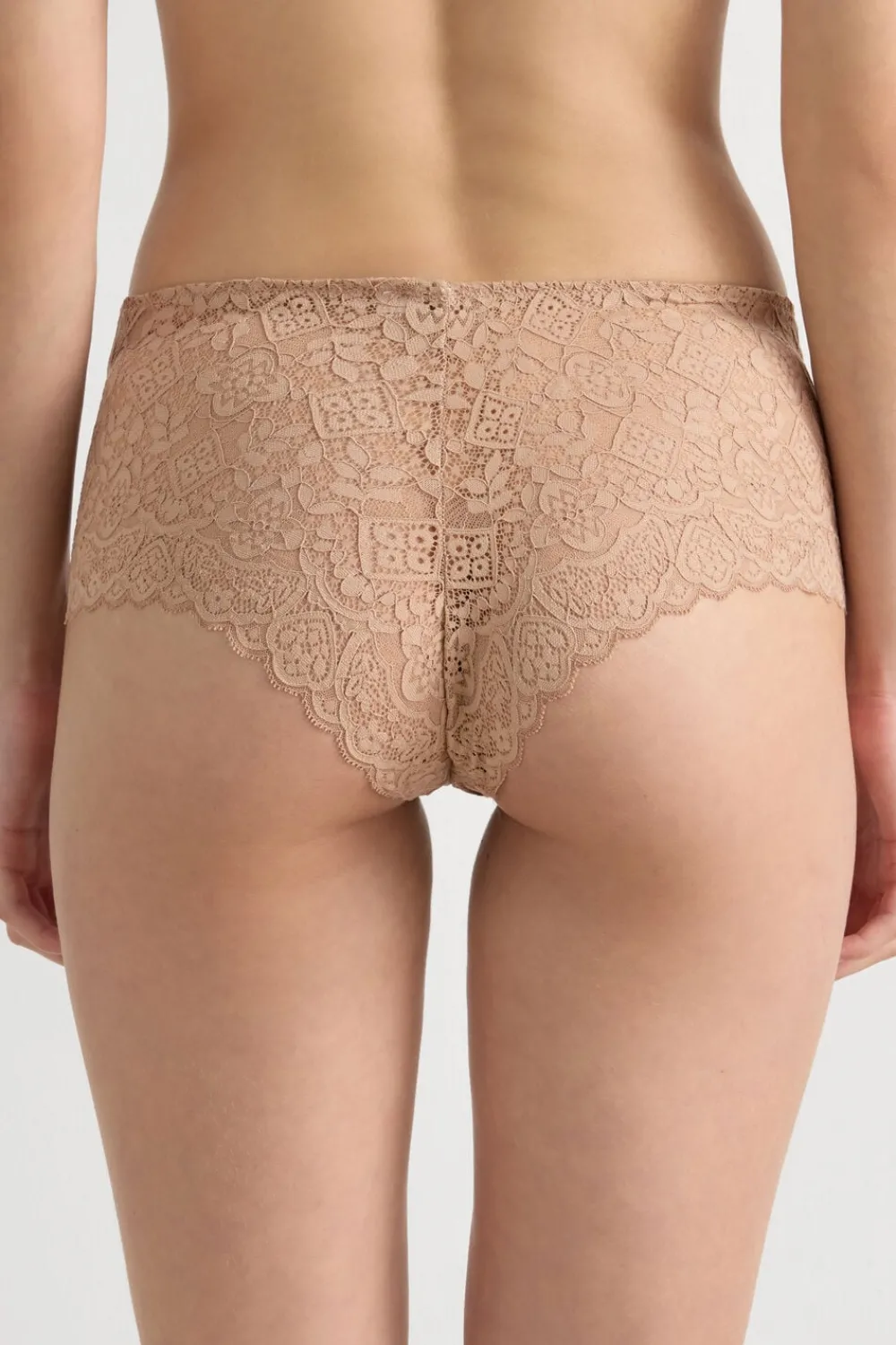 Bokserki|Koronka>Intimissimi Koronkowe Figi Culotte naturalny - 044 - honey