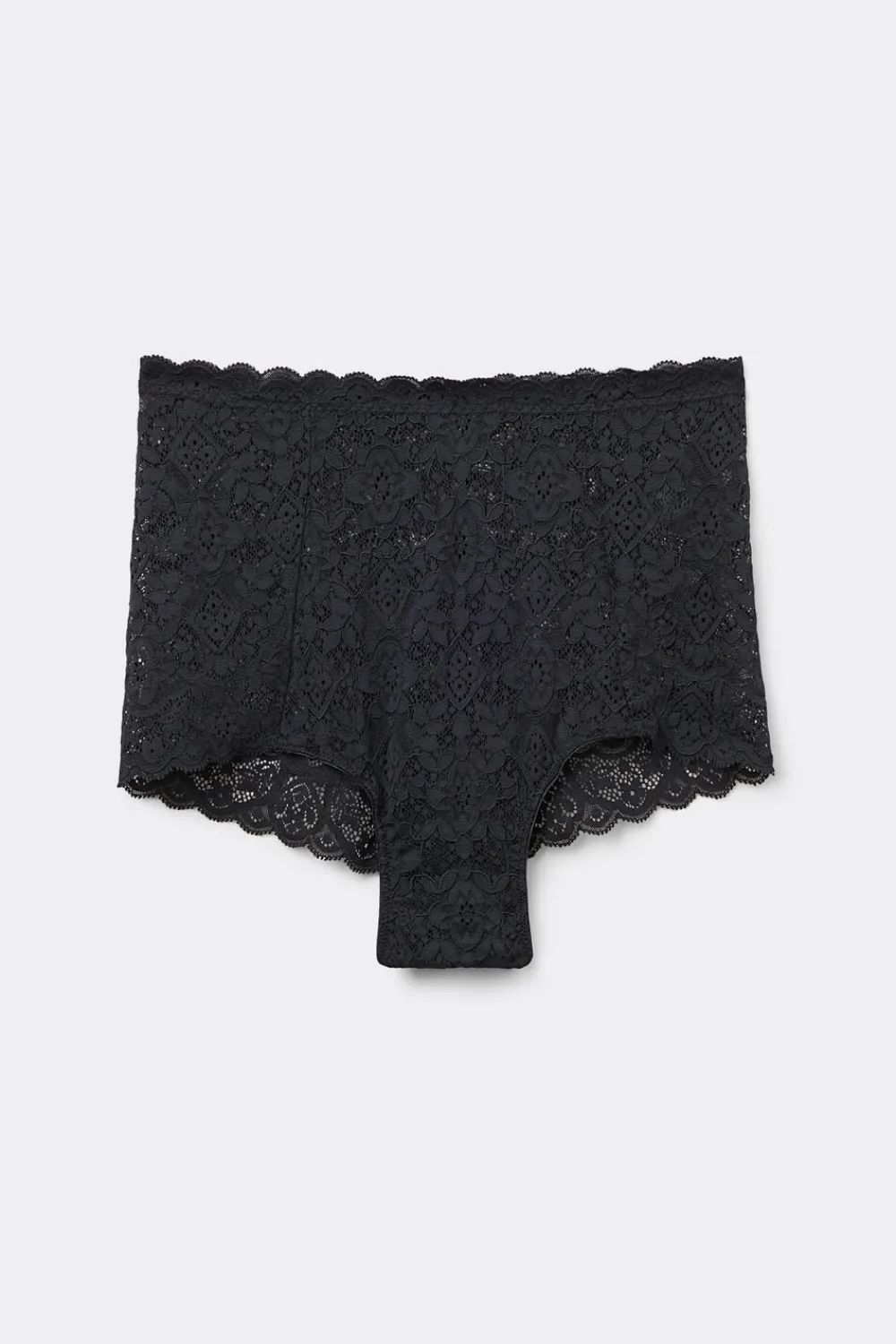 Bokserki|Z Wysokim Stanem>Intimissimi Koronkowe Figi Culotte Wysoki Stan czarny - 019 - czarny