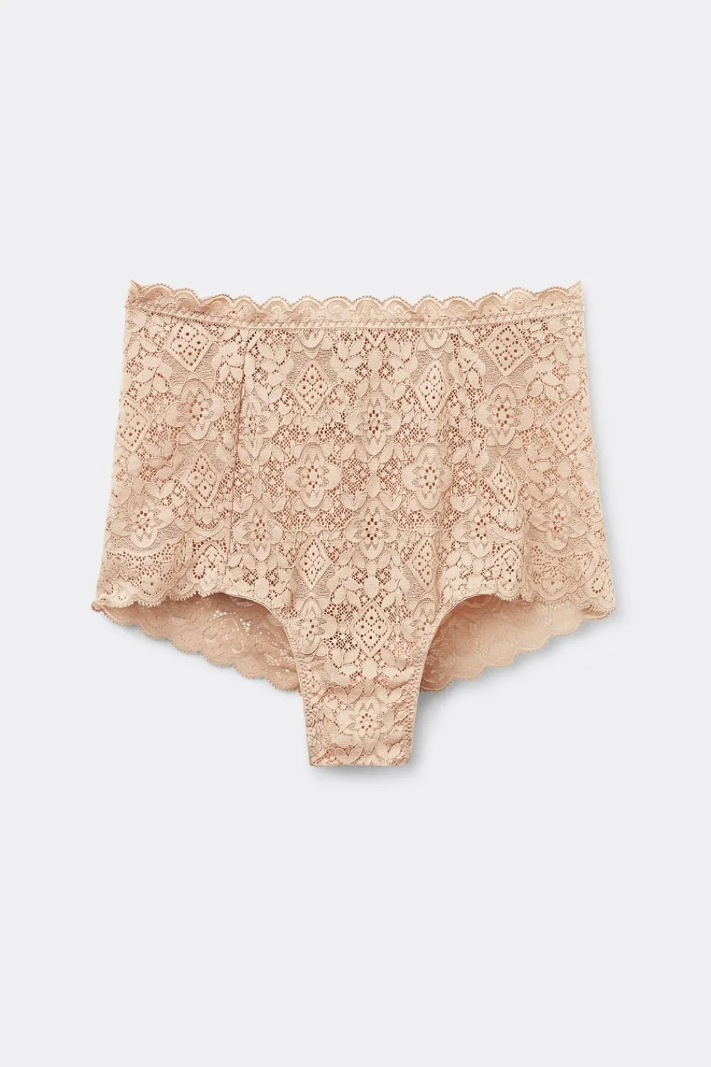 Bokserki|Z Wysokim Stanem>Intimissimi Koronkowe Figi Culotte Wysoki Stan naturalny - 044 - honey