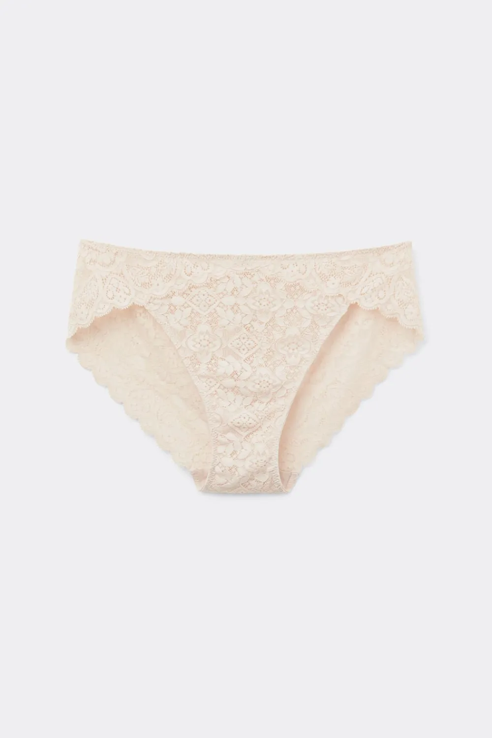 Figi|Koronka>Intimissimi Koronkowe Figi z Niskim Stanem naturalny - 2280 - cream