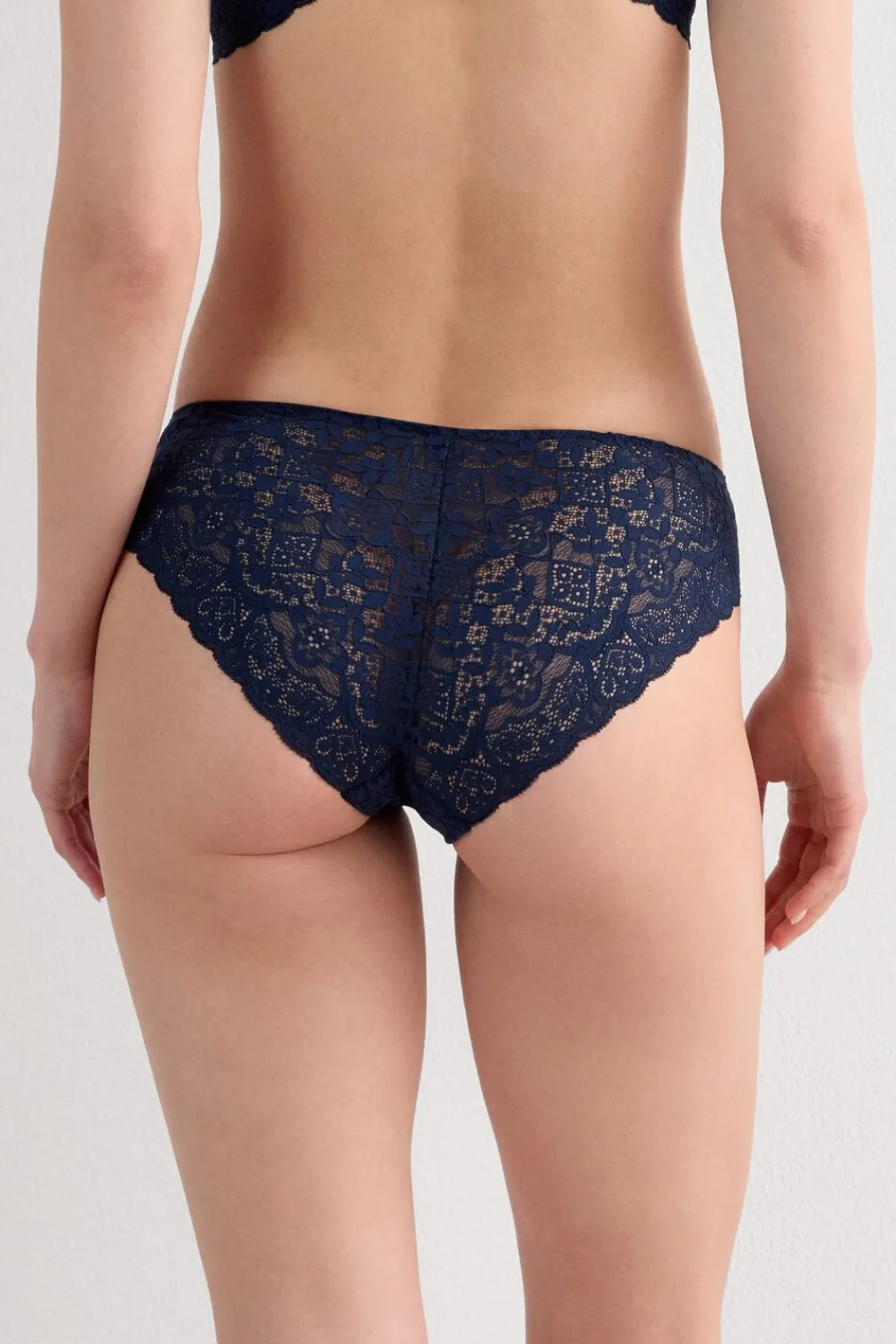 Figi|Koronka>Intimissimi Koronkowe Figi z Niskim Stanem niebieski - 1467 - intensywny niebieski