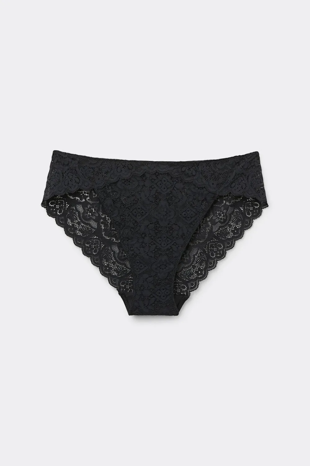 Figi|Koronka>Intimissimi Koronkowe Figi z Niskim Stanem czarny - 019 - czarny