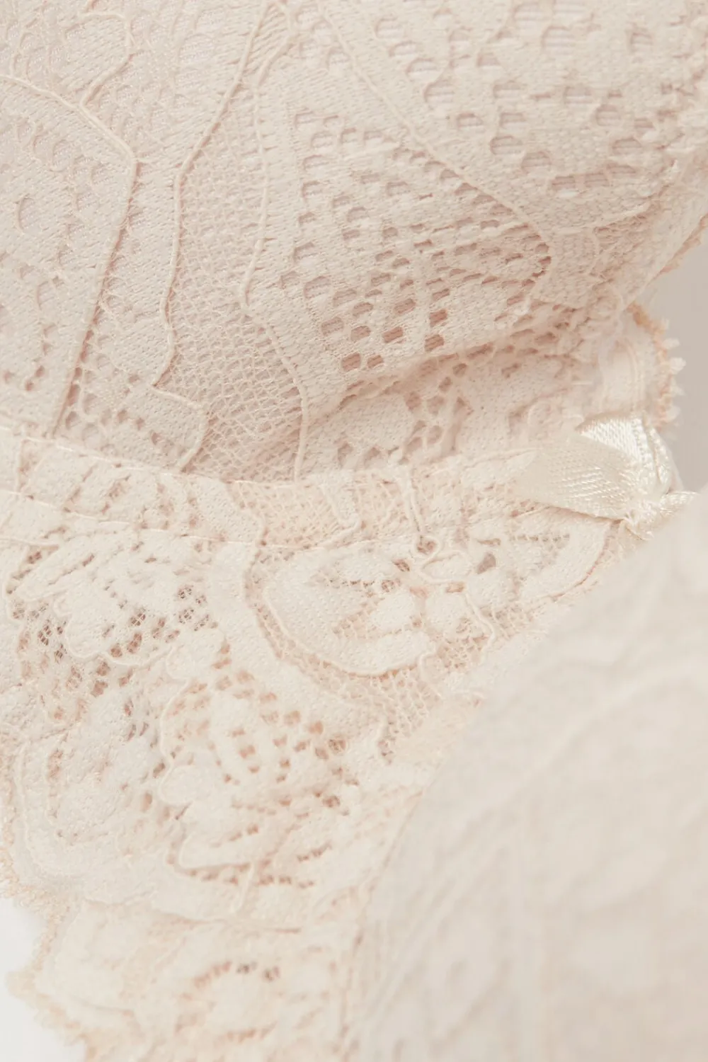 Balkonetki|Z Fiszbinami>Intimissimi Koronkowy Biustonosz Balkonetka Sofia naturalny - 2280 - cream