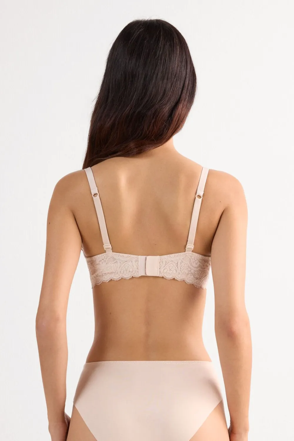Balkonetki|Z Fiszbinami>Intimissimi Koronkowy Biustonosz Balkonetka Daniela naturalny - 2280 - cream