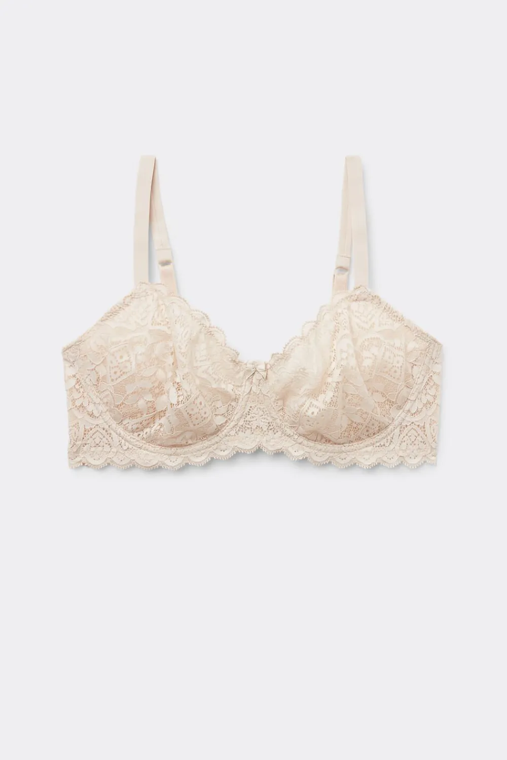 Balkonetki|Z Fiszbinami>Intimissimi Koronkowy Biustonosz Balkonetka Daniela naturalny - 2280 - cream