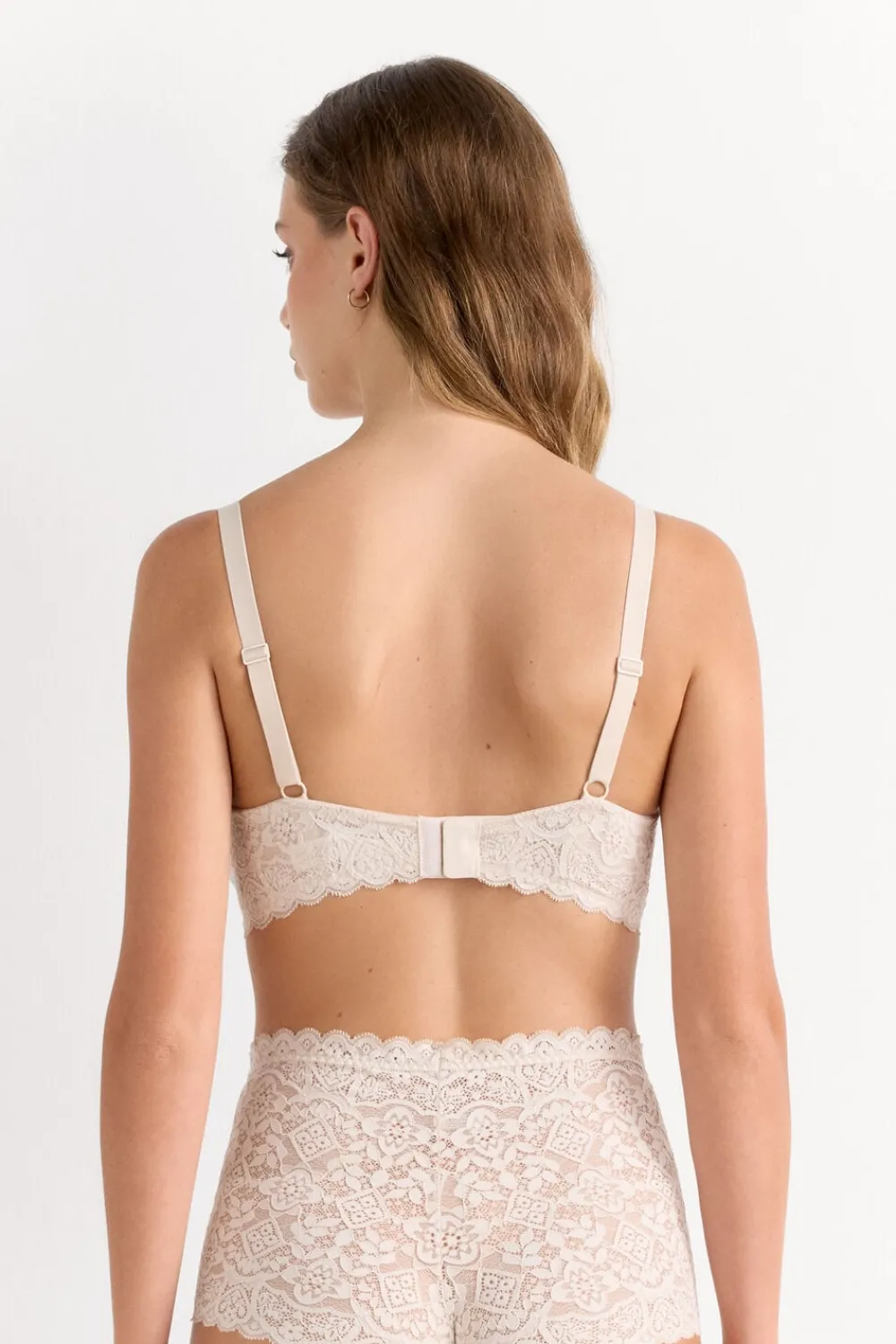 Balkonetki|Z Fiszbinami>Intimissimi Koronkowy Biustonosz Balkonetka Francesca naturalny - 2280 - cream