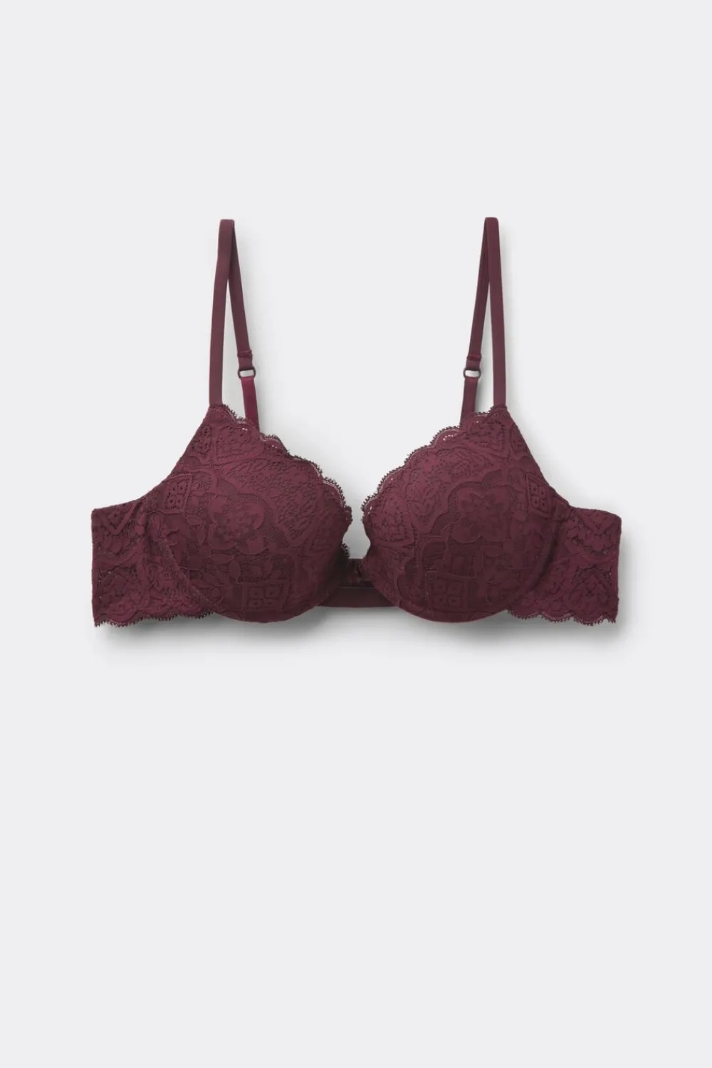 Push-up / Super Push-Up|Z Fiszbinami>Intimissimi Koronkowy Biustonosz Push-Up Bellissima burgundia - 028k - dark burgundy
