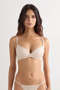 Push-up / Super Push-Up|Bez Fiszbin>Intimissimi Koronkowy Biustonosz Super Push-Up Gioia naturalny - 2280 - cream