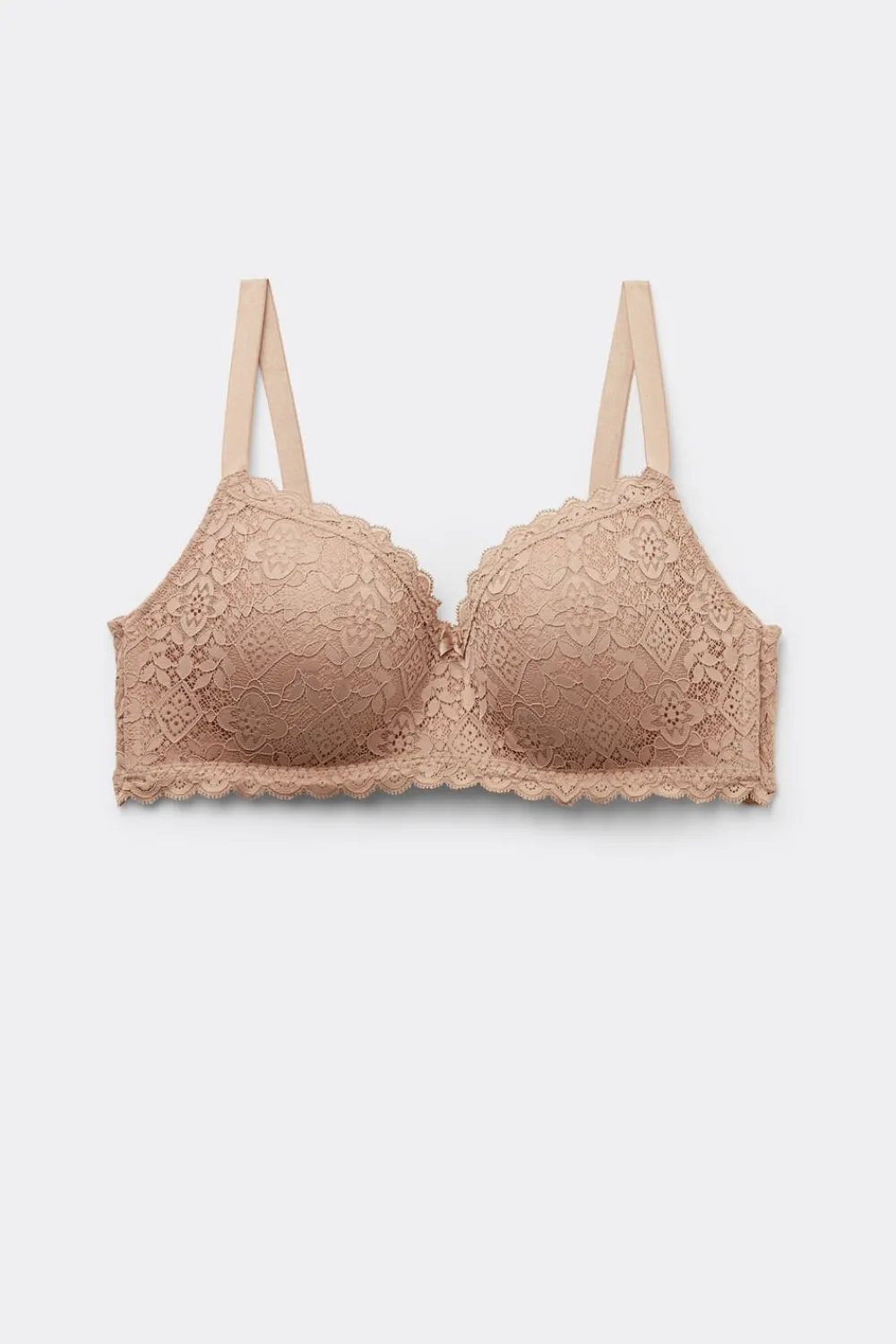 Trójkąty|Bez Fiszbin>Intimissimi Koronkowy Biustonosz Trójkątny Adele naturalny - 044 - honey