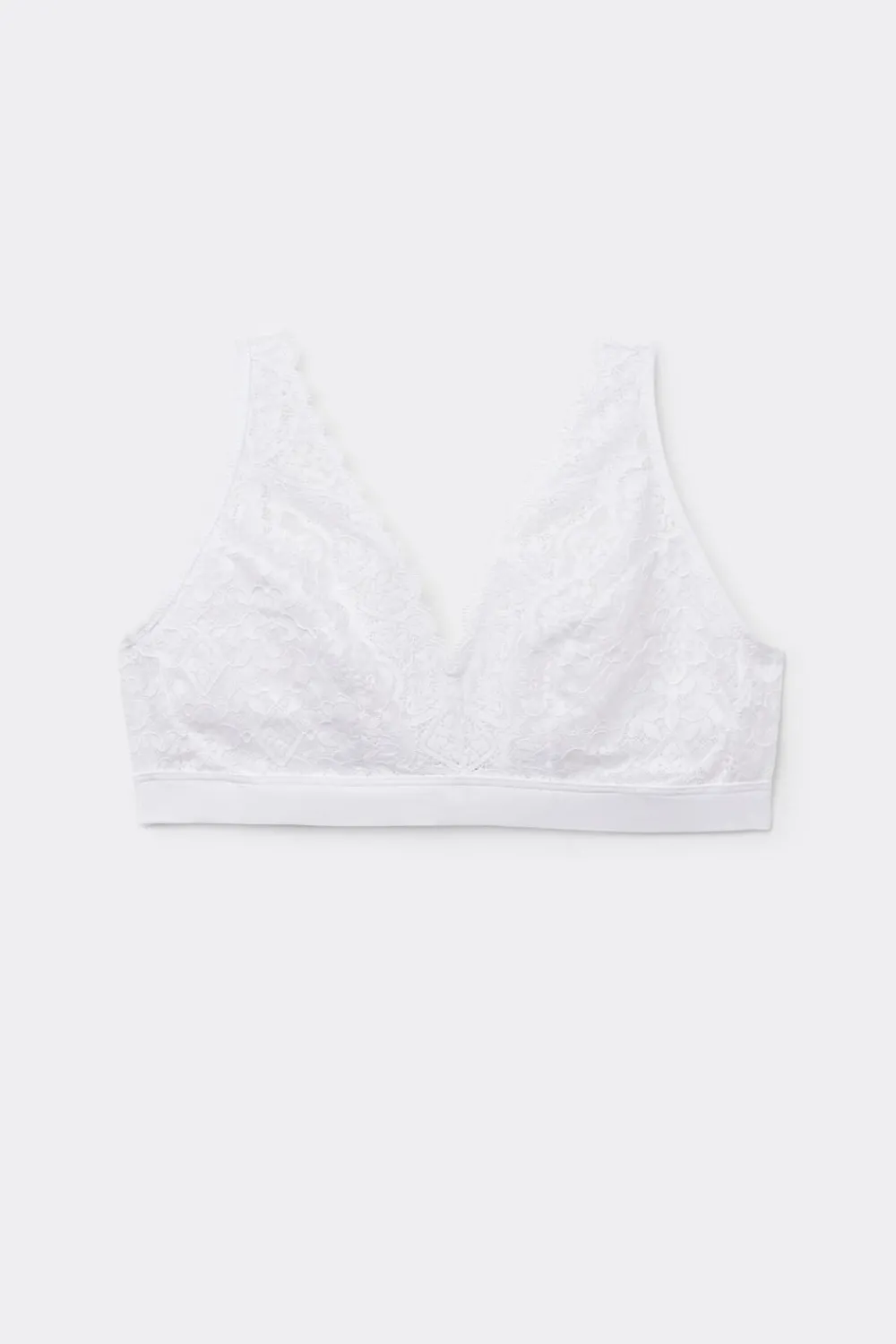 Trójkąty|Braletki>Intimissimi Koronkowy Biustonosz Trójkątny Lara biały - 001 - biały
