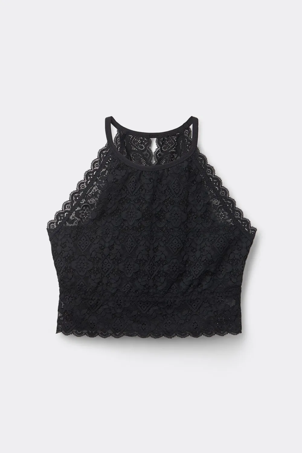 Braletki|Topy>Intimissimi Koronkowy Top Biustonoszowy czarny - 019 - czarny