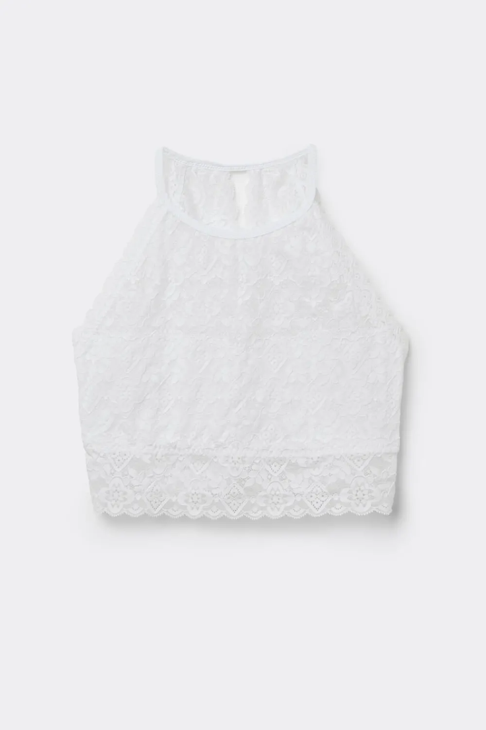 Braletki|Topy>Intimissimi Koronkowy Top Biustonoszowy biały - 001 - biały