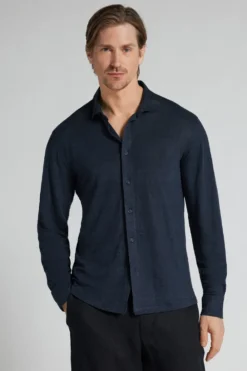 Koszule|Len>Intimissimi Koszula 100% Len Soft niebieski - 585j - blu oceano