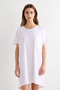 Spódnice /Sukienki|Koszule Nocne>Intimissimi Koszula Nocna z Bawełny Ultrafresh biały - 001 - biały
