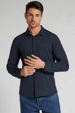 Koszule>Intimissimi Koszula z Bawełnianej Piki niebieski - 490j - blu navy