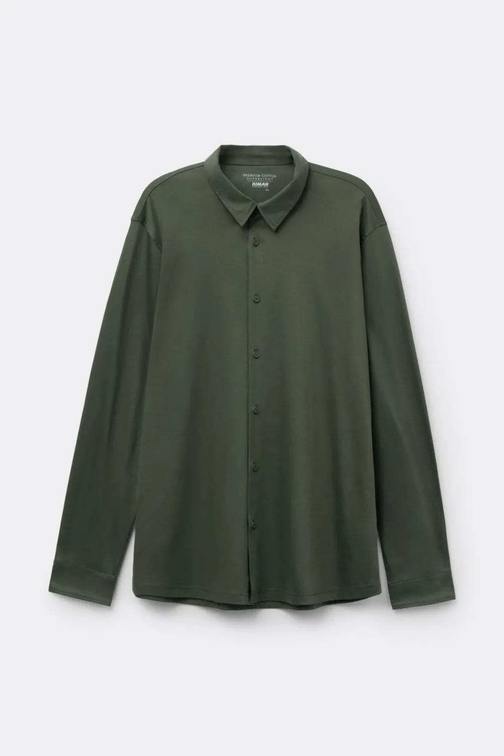 Koszule|Merceryzowana Bawełna Filo Premium>Intimissimi Koszula z Długim Rękawem z Merceryzowanej Bawełny filo Premium Superlight zielony - 165k - verde salvia
