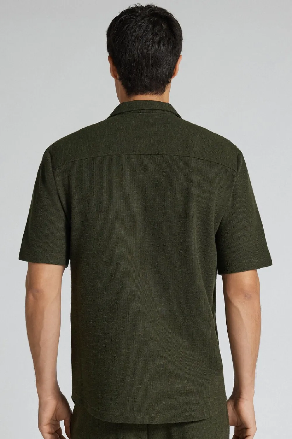 T-shirty|Koszule>Intimissimi Koszula z Krótkim Rękawem Bowling zielony - 790j - zielony wojskowy