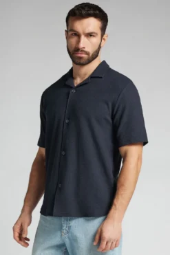 T-shirty|Koszule>Intimissimi Koszula z Krótkim Rękawem Bowling niebieski - 800 - blu notte