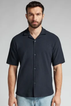 T-shirty|Koszule>Intimissimi Koszula z Krótkim Rękawem Bowling niebieski - 800 - blu notte