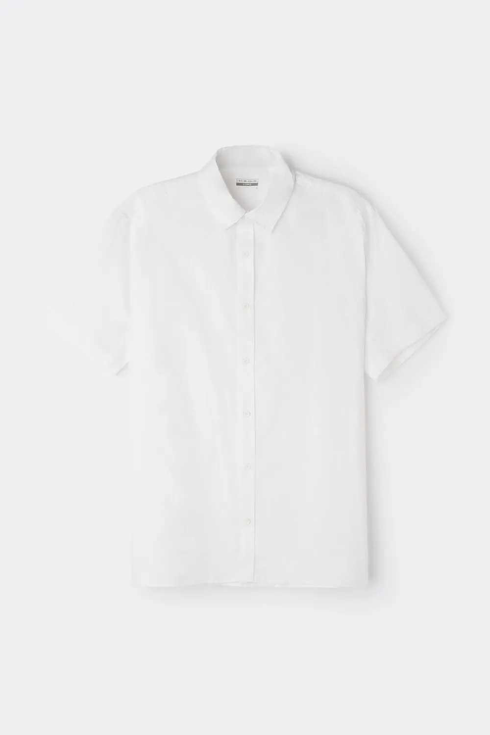 T-shirty|Koszule>Intimissimi Koszula z Krótkim Rękawem z Lnu i Bawełny biały - 001 - biały