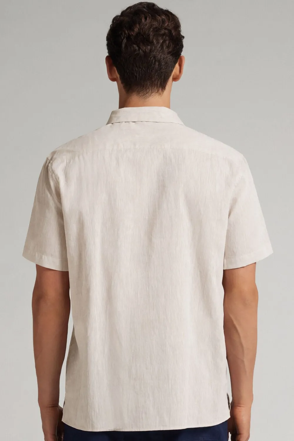 T-shirty|Koszule>Intimissimi Koszula z Krótkim Rękawem z Lnu i Bawełny naturalny - 917i - lino