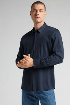 Koszule|Merceryzowana Bawełna Filo Premium>Intimissimi Koszula z Merceryzowanej Bawełny filo Premium niebieski - 490j - blu navy