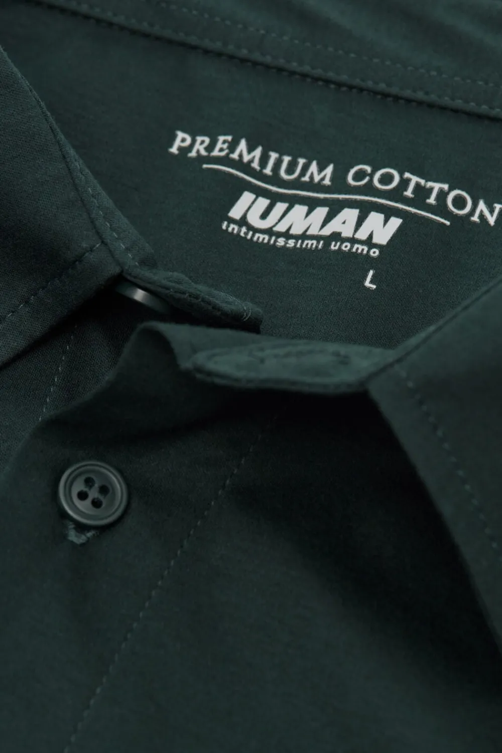 Koszule|Merceryzowana Bawełna Filo Premium>Intimissimi Koszula z Merceryzowanej Bawełny filo Premium zielony - 132j - verde scuro