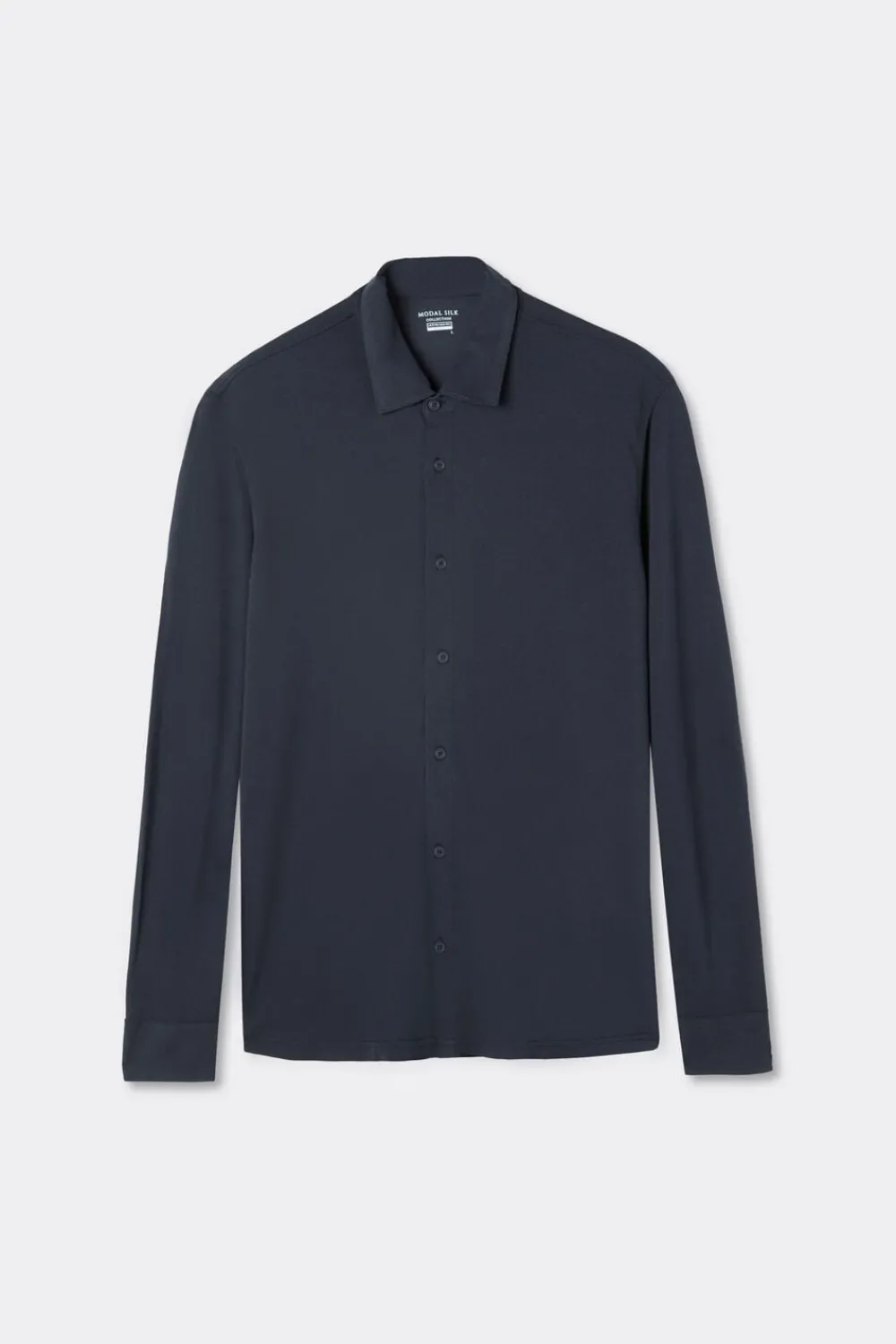 Koszule|Soft Silk>Intimissimi Koszula z Piki Modalowej i Jedwabiu niebieski - 800 - blu notte