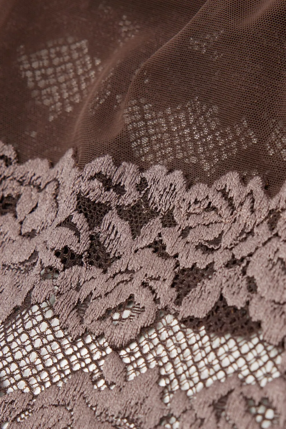 Halki / Babydoll|Koronka>Intimissimi Koszulka Babydoll Pretty Flowers - 705j - brąz mokka