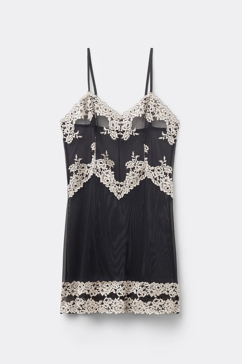 Halki / Babydoll|Koronka>Intimissimi Koszulka Babydoll Pretty Flowers wielobarwny - 9887 - nero/ivory