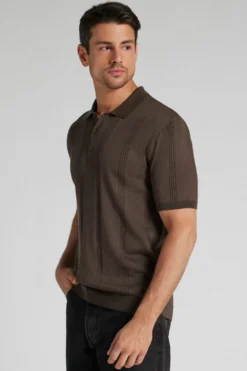 T-shirty|Polo>Intimissimi Koszulka Polo 100% Bawełny brązowy - 080k - brązowy