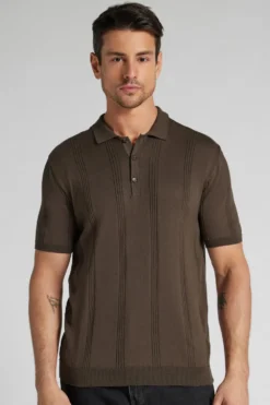 T-shirty|Polo>Intimissimi Koszulka Polo 100% Bawełny brązowy - 080k - brązowy