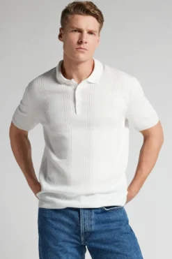 T-shirty|Polo>Intimissimi Koszulka Polo 100% Bawełny - 001 - biały