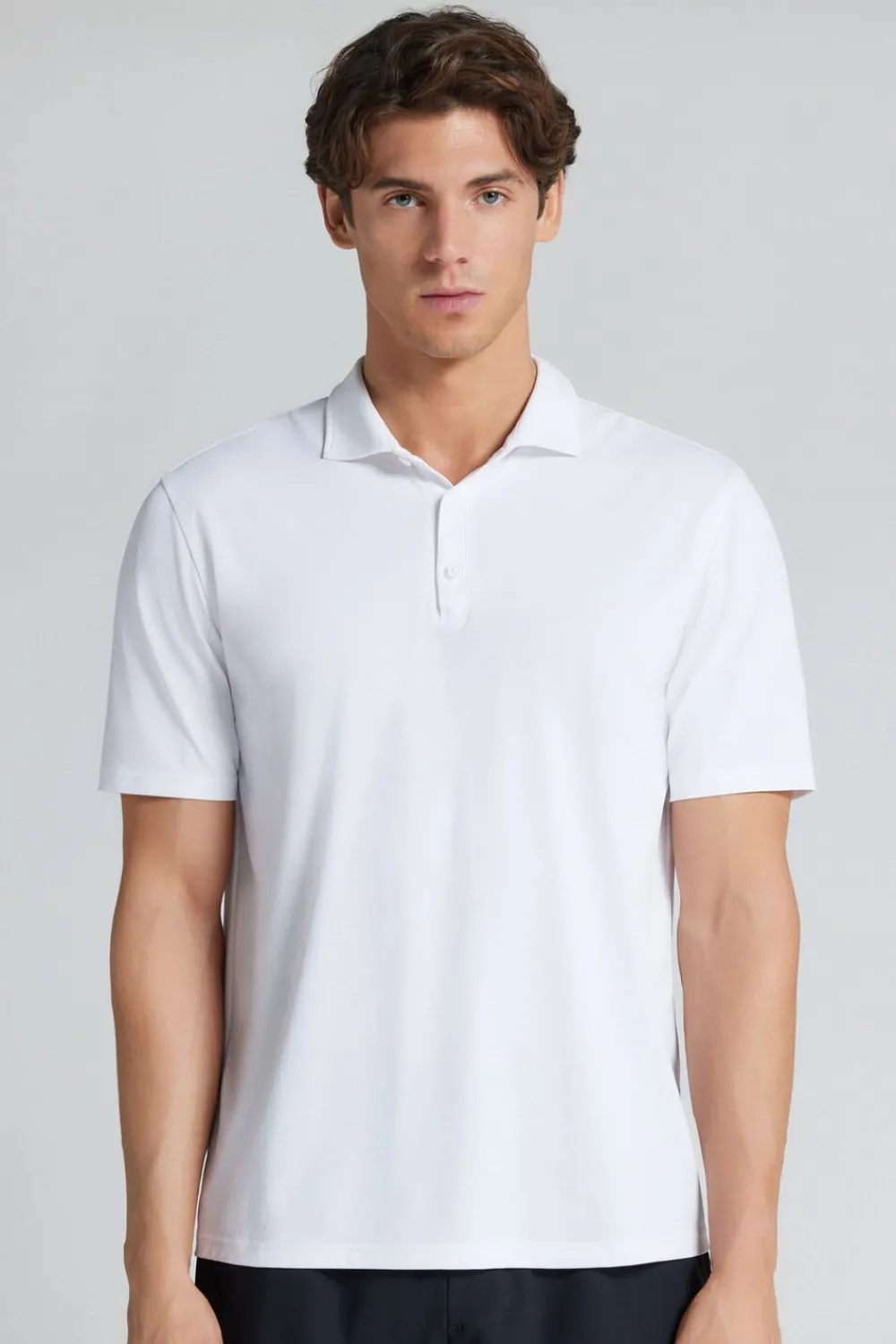 T-shirty|Polo>Intimissimi Koszulka Polo Non Iron biały - 001 - biały
