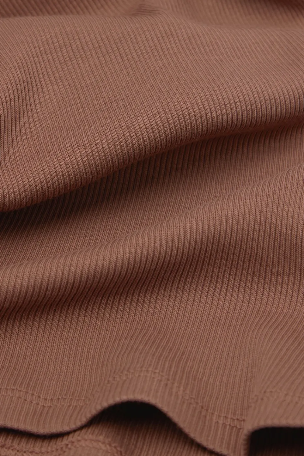 Topy|Bawełna>Intimissimi Koszulka w Prążki ze Skrzyżowanym Dekoltem z Bawełny Superior naturalny - 502i - caramel