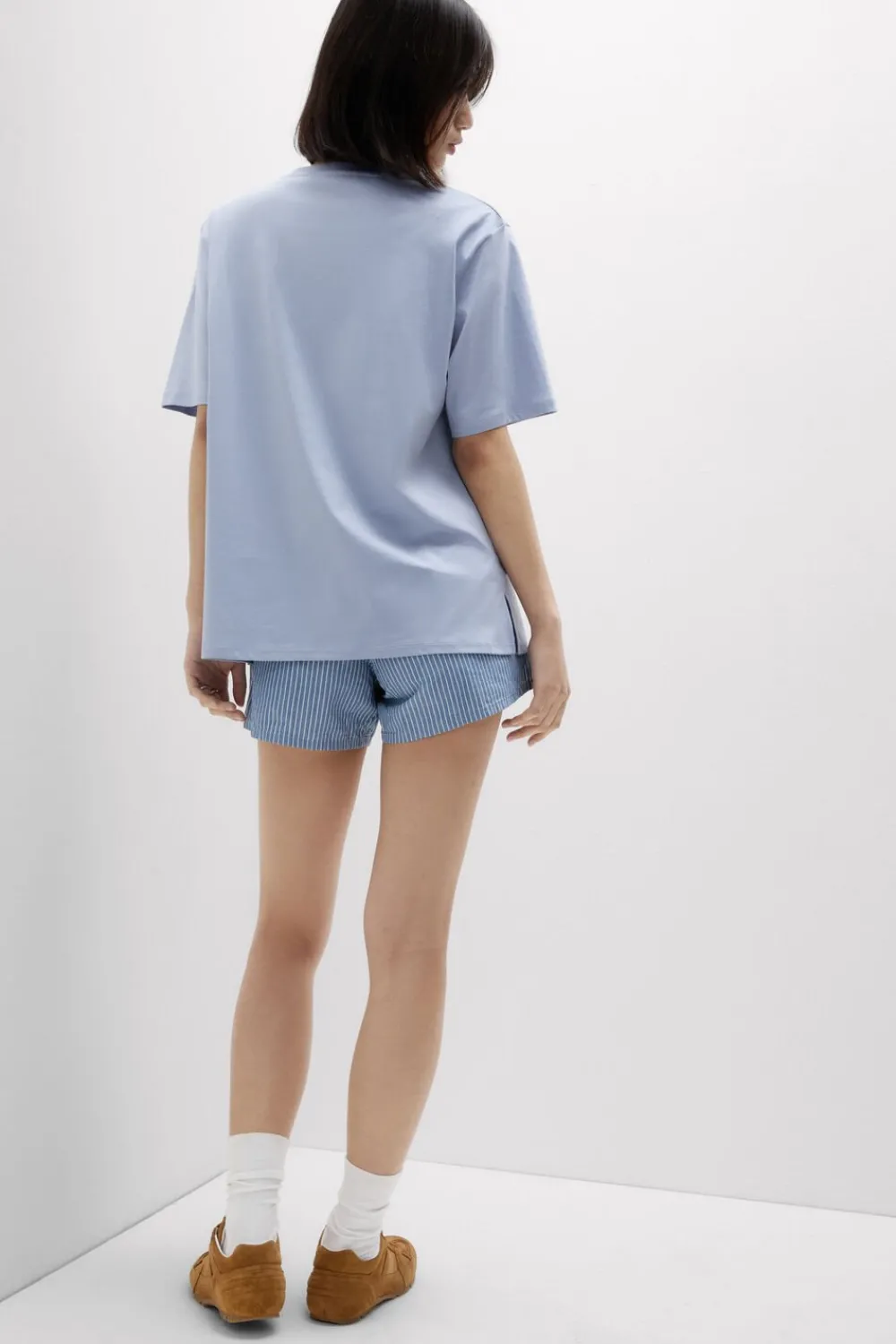 T-shirty|Bawełna>Intimissimi Koszulka z Krótkim rękawem z Elevated Cotton jasnoniebieski - 064k - breeze blue