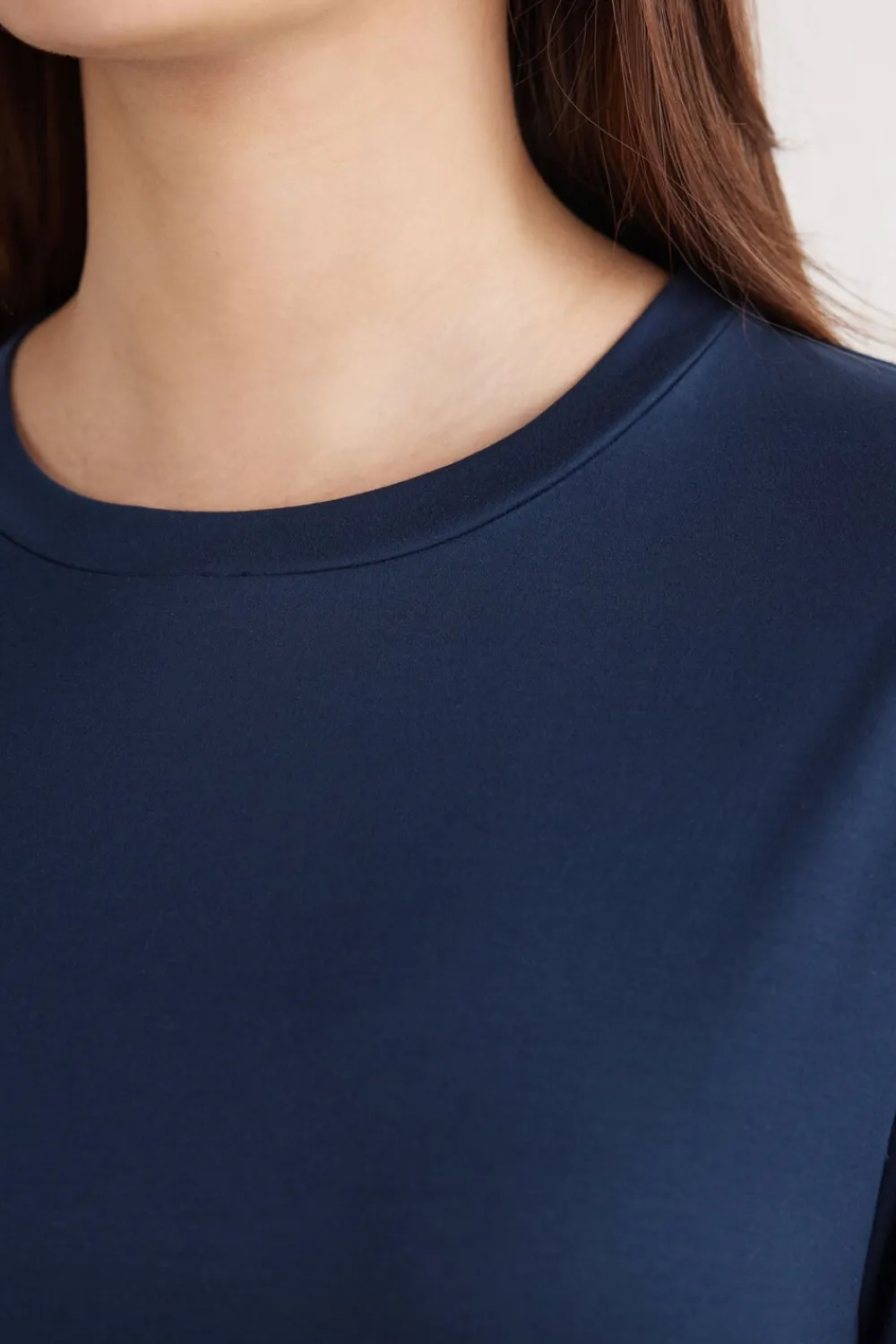 T-shirty|Bawełna>Intimissimi Koszulka z Krótkim rękawem z Elevated Cotton niebieski - 1467 - intensywny niebieski