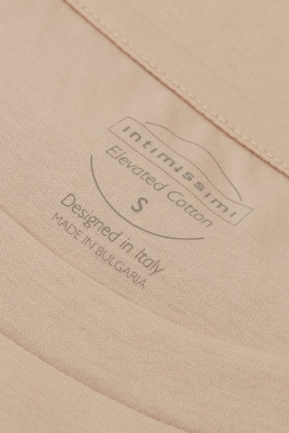T-shirty|Bawełna>Intimissimi Koszulka z Krótkim rękawem z Elevated Cotton naturalny - 447j - mandorla beige